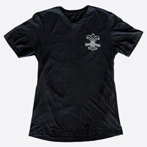Chrome Hearts Black & White Fleur Logo Women's T-Shirt